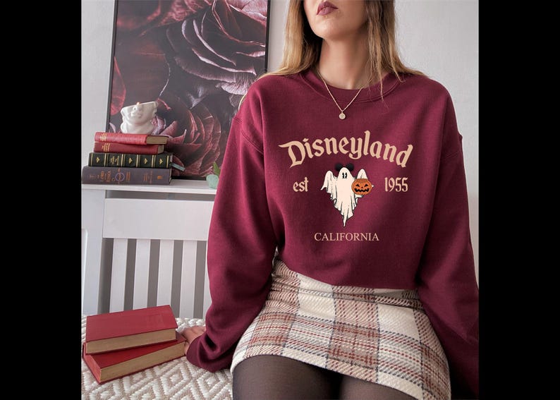 Disneyland Halloween Sweatshirt,Disneyland Sweatshirt,Halloween Shirt,Mickey Halloween Shirt,Disneyland Vacation Sweatshirt,Cute Ghost Shirt image 4