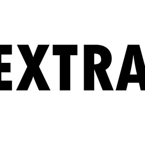 May include: Black and white text that reads "EXTRA".
