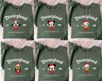 Disneyland Christmas Sweatshirt: Vintage Mickey and Friends Family Sweater