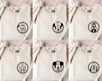 Vintage Disneyland Sweatshirt,Mickey and Friends Sweatshirt,Disney Sweatshirt,Disneyland Trip Sweatshirt,Disney Family Matching Sweatshirt