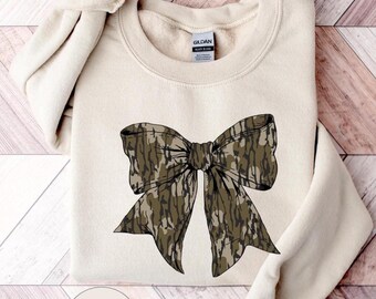 Camo Bow Sweatshirt: Coquette Duck Hunting Shirt