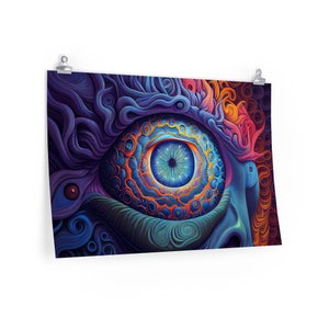 Universum innerhalb Poster Malerei Design für Erwachsene Psychedelisch Spirituell Inspirierendes Geschenk für Sie Ihn Einzigartige philosophische Wohnkultur Kunst