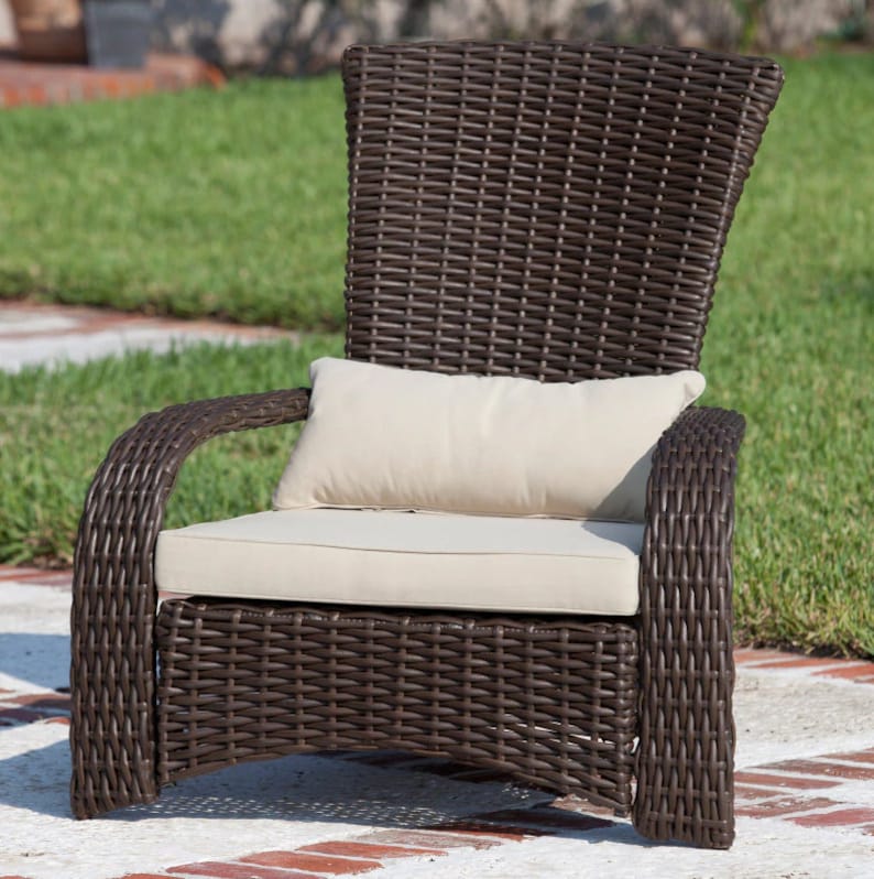 Deluxe Coconino Wicker Patio Club Chair Free Shipping Etsy