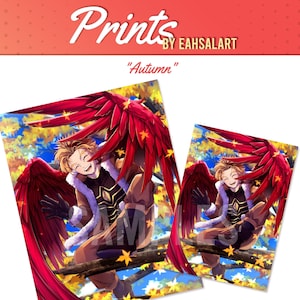 Hawks (Keigo Takami) - &quot;Autumn&quot; digital art print by EahsalArt