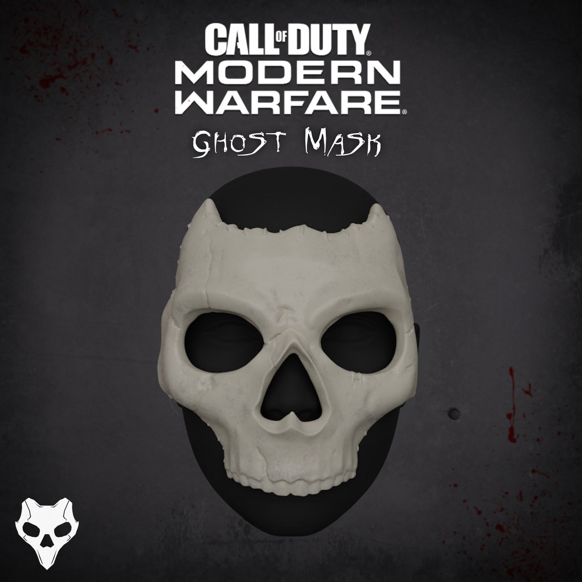 DIGITAL Call of Duty Modern Warfare Ghost Jawbone Operator Mask, STL