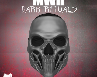 DIGITAL FILE Call Of Duty MW2 Ghost Dark Rituals Operator Mask, Ghost mask, STL, Call of duty.