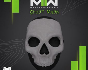ARCHIVO DIGITAL Call Of Duty MW2 Máscara fantasma, Cosplay STL, Máscara de operador.