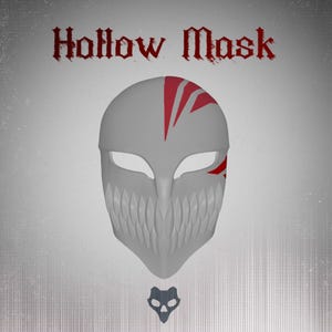 DIGITAL FILE, Bleach Hollow mask, Ichigo Kurosaki mask, Bleach anime.