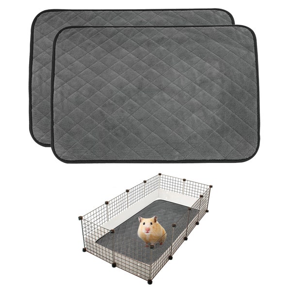 Furtastic Buddy Guinea Pig Cage Liner Large- 2 Pack 100% Waterproof Rabbit Fleece Cage Liner Reusable, Washable Pee Pad-100x70cm