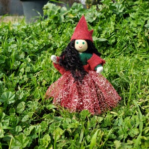 Handmade Dollhouse Princess Doll | Black Haired Bendy Doll for little Girls gift