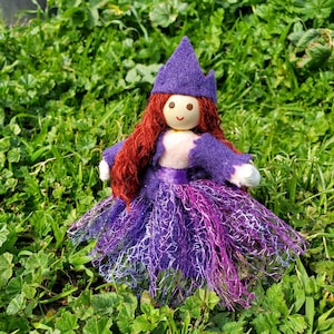 Handmade Dollhouse Princess Doll | Red Haired Bendy Doll for little Girls gift