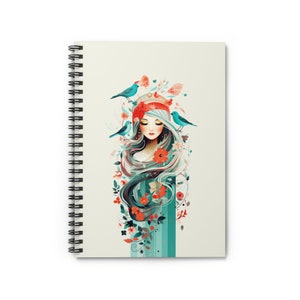 Girl In Nature - Spiral Notebook - Ruled Line