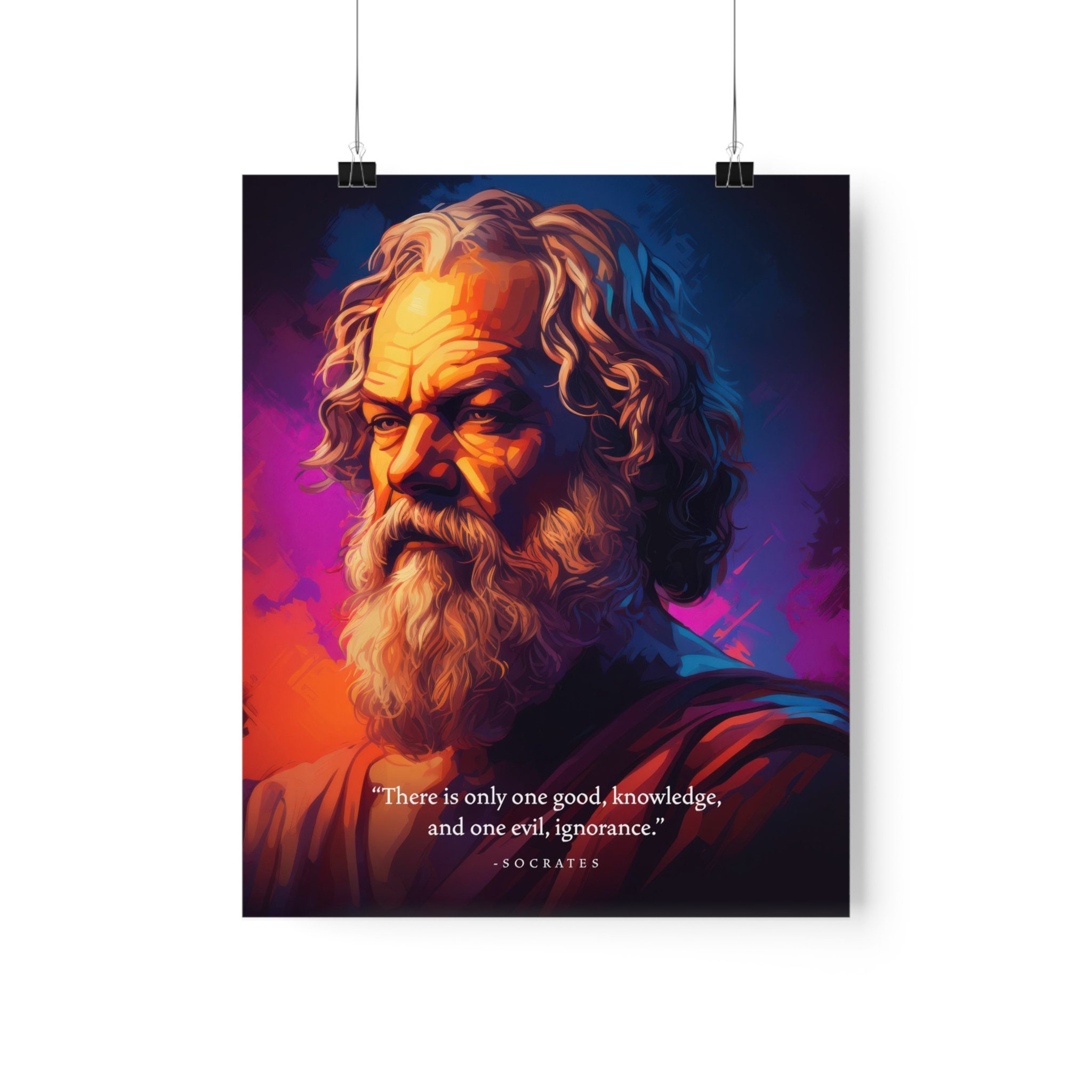 Socrates - Premium Matte Vertical Poster - Famous Quote #2 - 