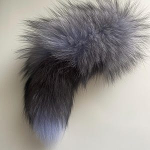 Dyed Silver Fox Tail