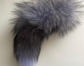 Dyed Silver Fox Tail