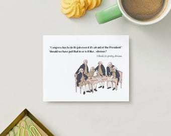 Es bastante obvio / Postales temáticas de los fundadores para el Congreso / Activismo político divertido (Descarga digital)