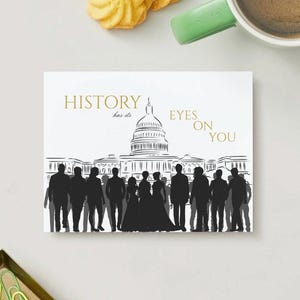Cartes postales au Congrès | l'histoire a les yeux rivés sur vous | Téléchargement numérique | Imprimez vos propres cartes postales pour les envoyer à votre représentant