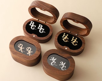 Personalized Cufflinks for Groomsmen, Custom Initial Cufflinks Set, Wedding Groomsman Gifts