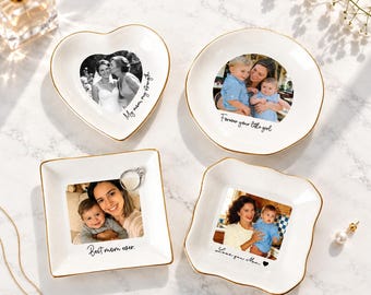 Personalized Mother of the Bride Jewelry Dish, Custom Photo Wedding Ring Tray, Mom Gift, Mothers day gifts