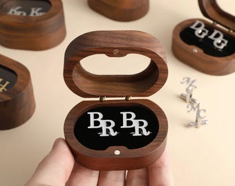 Personalized Groomsmen Cufflinks, Custom Initial Cufflinks, Groomsmen Gifts, Wedding Gift, Cufflinks for Groom, Father, Best Man