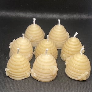 Small Beehive Candle w/bee Accents