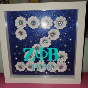 8x8 Sorority Zeta Phi Beta Shadowbox Rama