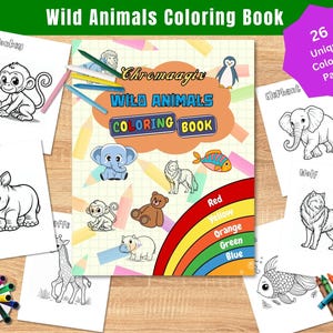 Wild Animals Coloring Book