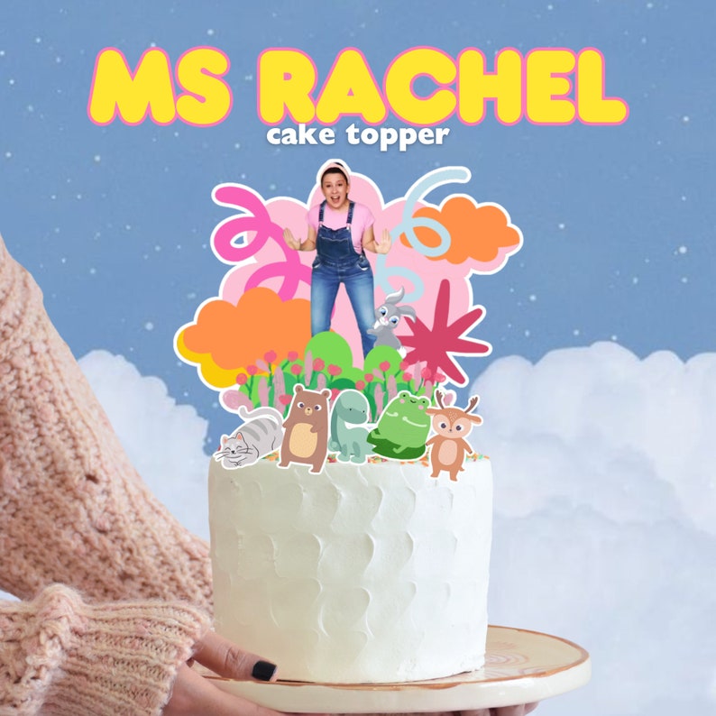 Ms. Rachel Cake Topper Download, Ms. Rachel Birthday, Party Decorations ...
