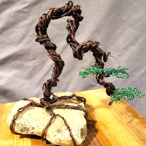 Wire Bonsai Tree Windswept | Japanese Bonsai Sculpture | Christmas Gift