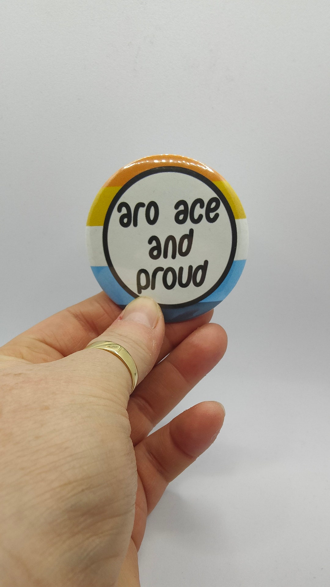 Aroflag Pin LGBTQIA+ Aro Ace Badge Pride Pins Mental Health Aromantic Pride Asexual ...