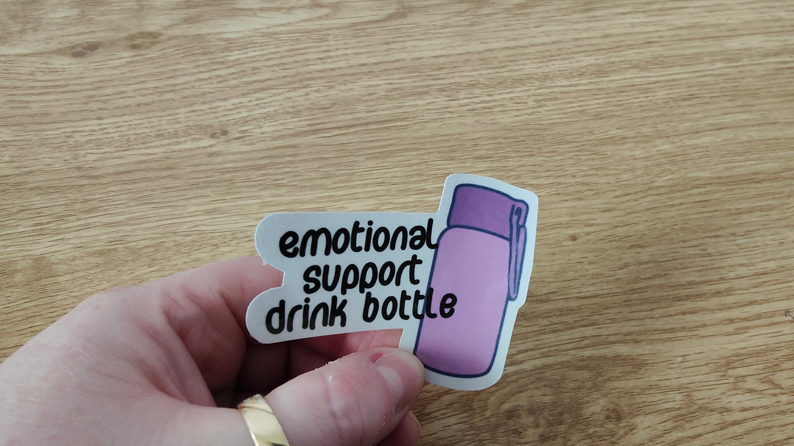 Emotional Support Water Bottle Sticker: Mental Health Reminder - Etsy ...