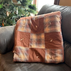 Hand-Tied Flannel Blanket