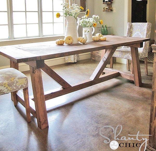 Dining Table Plans, Table Plans, Natural Wood Table, Indoor Table, Big