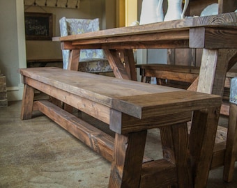 Bench Plans, DIY Bench, Dining Room Bench, Wooden Bench, Easy to build Bench, Bench for Dining Table