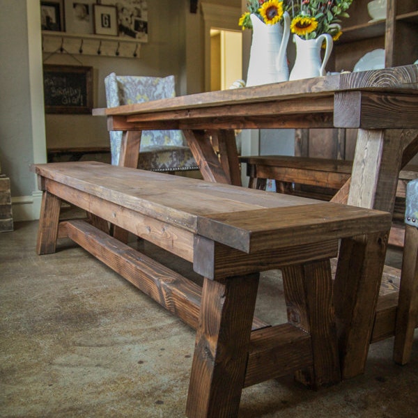 Plans de banc, banc de bricolage, banc de salle à manger, banc en bois, banc facile à construire, banc pour table à manger