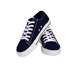 BluWear Low Top Canvas Schuhe - Blau Schnüren Casual Alltag