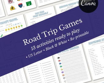 Road Trip Games | Car Games | Road Trip Activity Bundle |
