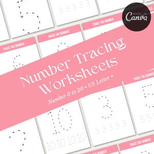 Printable Number Tracing Cards | 1-20 | Homeschooling Resources | Kids Learning Activity | Instant Download |