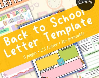 Teacher Newsletter Template: Back to School Welcome Letter (Editable)