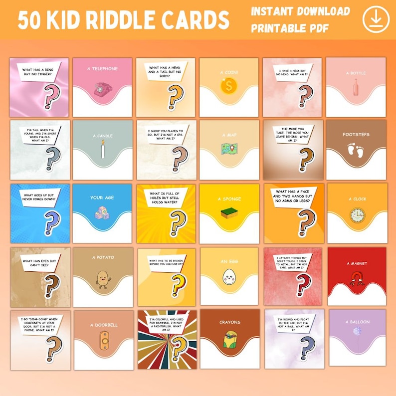50 Riddles for Kids | Kids Riddles | Printable Lunch Box Notes ...