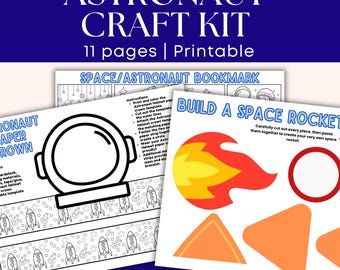 Astronaut Paper Craft - Printable Coloring Pages and Puzzles