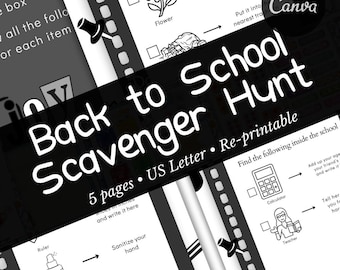 Caccia al tesoro per il ritorno a scuola - Gioco del tesoro stampabile per la classe