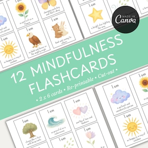 Mindfulness Activity Flashcards | Printable Calm Down Cards | Breathing Exercises | Calm Down Activities |