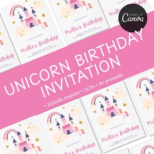 Unicorn Birthday Invitation | Trending Design | Printable Download | Perfect For Special Events