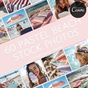 Beach Stock Photos | Coastal Aesthetic Images | Vacation Marketing Content | Faceless Photography for Instagram | Digital Image Bundle |
