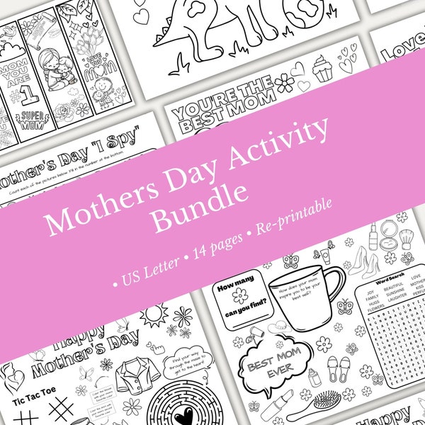 Mothers Day Games & Activity Bundle | Mothering Sunday Activities |