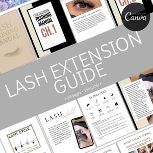 Lash Training Manual | Eyelash Extensions Guide | Lash Course | Lash Mapping Forms | Lash Extension Course | Eyelash Training Template |