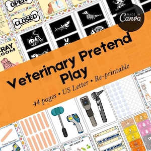 Pretend Veterinary Set | Pretend Play Vet | Vet Dramatic Play | Pretend Play Veterinary | Pet Clinic | Animal Hospital | Imaginative Play |