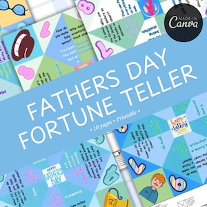Waarzegster voor Vaderdag | Uniek cadeau | Zelf papier maken | Leuke feestartikelen | Aandenken voor papa | Perfect voor papa's feest |