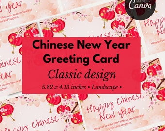 Chinese New Year Greeting Card | Lunar New Year Greeting Card |